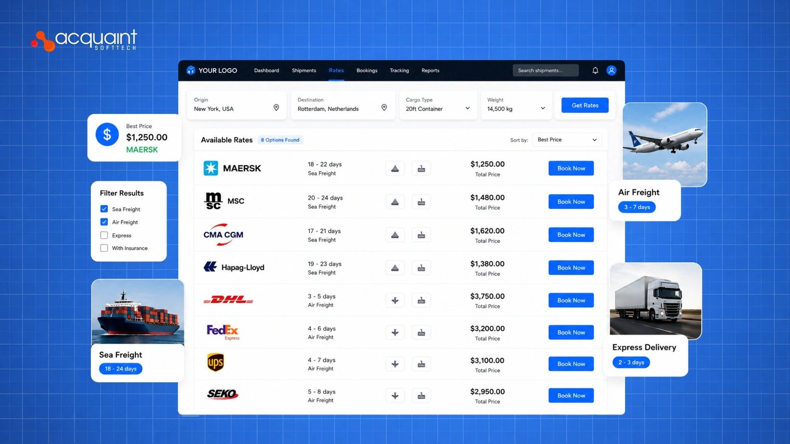 Freight Rate Management Engine: How to Build Dynamic Pricing and Rate Comparison Modules